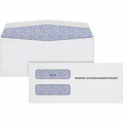 Budget 🔔 Envelopes TOPS Security Tinted Double Window 1099 Tax Form Envelope, White, 100/Pack (S1099-3E) 😀