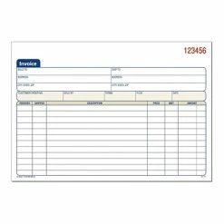 Wholesale 😀 Adams® Business Forms Carbonless Invoice Book Adams 3-Part Carbonless Invoices Book, 8.44"W X 5.56"L, 50 Forms/Book, Each (ABF TC5840) 🎁