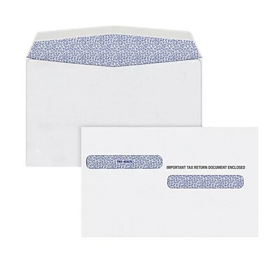 Best deal 👏 W-2 Tax Form Envelopes TOPS Gummed Double Window Envelope For LW24UPALT Tax Form, 24 Lb., White, 5 5/8" X 9", 100/Pack 👏