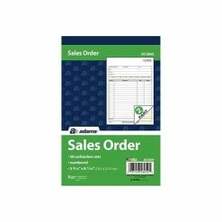 Cheap 🎉 Adams Carbonless Sales Order Books Adams 2-Part Carbonless Sales Orders Book, 5.56"W X 8.44"L, 50 Forms/Book (DC5805) 🧨