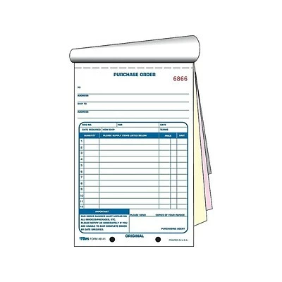 Discount 🌟 Tops® Carbonless Purchase Order Books TOPS 3-Part Carbonless Purchase Requisitions Book, 5.56"W X 7.94"L, 50 Forms/Book, Each (TOP 46141) ✔️ - Image 2