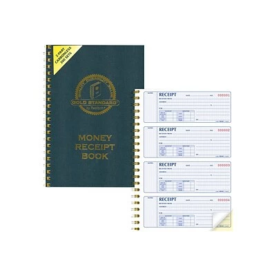 Hot Sale 🔥 Business Forms Rediform Gold Standard 2-Part Carbonless Receipts Book, 7"L X 2.75"W, 300 Forms/Book (8L810) 🧨
