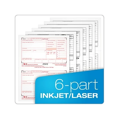 Flash Sale ⭐ W-2 Individual Forms Adams 2022 W-2 Tax Form, White, 12/Pack (STAX612-22) 😀 - Image 3