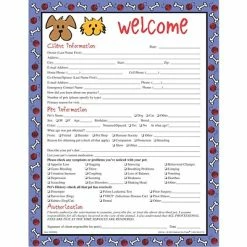 Wholesale 👍 Veterinary Health History & Registration Forms Medical Arts Press® Welcome/Registration Forms/Dog And Cat Cartoon/Welcome 🛒