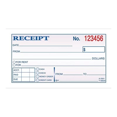 Best Pirce ✨ Carbonless Soft-Cover Money/Receipt Books Adams 2-Part Carbonless Receipts Book, 2.75"L X 4.88"W, 50 Forms/Book, Each (DC2501) 🧨