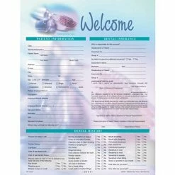 Best Sale 🔔 Dental Health History & Registration Forms Medical Arts Press® Registration Forms Featuring Updates Section/Two Clear Toothbrushes 🛒