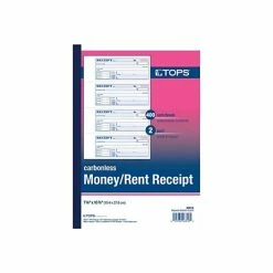 Best deal 😉 TOPS® Carbonless Money/Rent Receipt Books TOPS 2-Part Carbonless Receipts Book, 2.75"L X 7.13"W, 400 Forms/Book, Each (TOP 46816) ✨