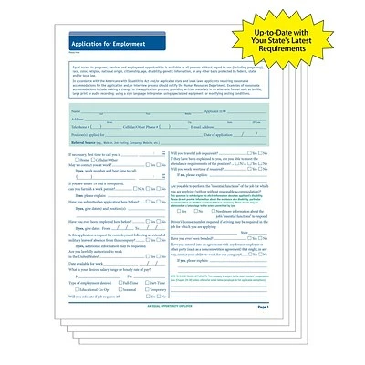 Top 10 🛒 ComplyRight™ Job Application ComplyRight™ 50-State Job Application (Long Form), Pack Of 50 (A0019) 🤩 - Image 5