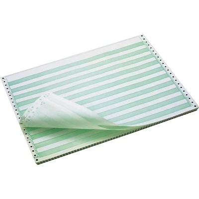 Flash Sale 🧨 Quill Brand® 1- Part Continuous Form Bond Paper, 1/2" Green Bar Quill Brand® 1-Part Continuous Form Bond Paper, 14-7/8x11", 18-lb. 🌟 - Image 2
