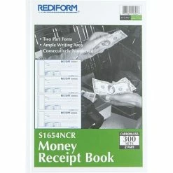 Cheapest 🔔 Business Forms Rediform Carbonless Money Receipt Books, 11" X 8", 2-Part, 300 Sets (S1654NCR) ❤️