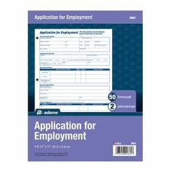 Budget 🎁 Adams® Employee Personnel File & Forms Adams Employment Applications, 50/Pad, 2 Pads/Pack (ABF 9661) ⌛