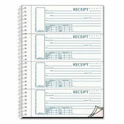 Best Sale 😉 Business Forms Rediform® Spiralbound Unnumbered Money Receipt Book, 2 3/4 X 7, Each (S16444W-CL) ✨