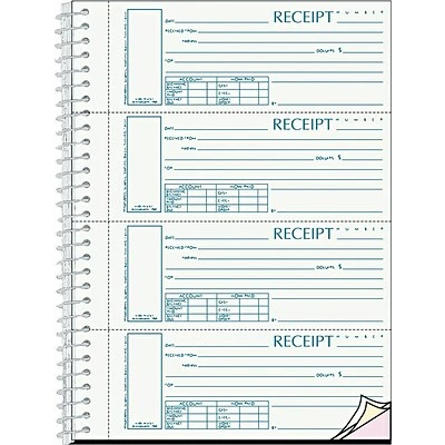 Best Sale 😉 Business Forms Rediform® Spiralbound Unnumbered Money Receipt Book, 2 3/4 X 7, Each (S16444W-CL) ✨ - Image 2