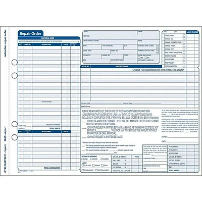 Wholesale 👍 Business Forms Adams Auto Repairs Book, 11.44"L X 8.5"W, 50/Pack (GT3810) 🔥