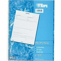 Best Pirce 🥰 Business Forms TOPS® Proposal Book, Ruled, 2-Part, White/Canary, 11" X 8 3/8", 1/Ea ✨