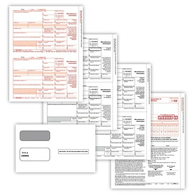 Deals 😍 ComplyRight Tax Forms TaxRight 2022 1099-MISC 4-Part Laser Tax Form Kit With Envelopes, 50/Pack (SC6103E) 💯 - Image 3