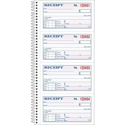 Buy ❤️ Adams™ Carbonless Soft-Cover Money/Rent Receipt Books Adams® Carbonless Receipt Book, 5" X 11", 2-Part, 200 Sets/Book (SC1152) 🔥