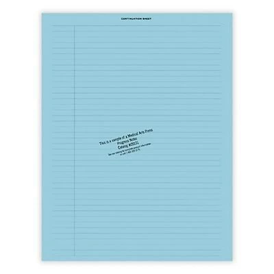 Buy 🤩 Medical Arts Press® Continuation Notes, Blue, No Punch ✨