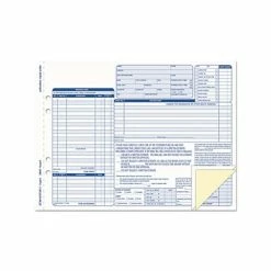 Promo 😍 Business Forms TOPS® Garage Repair Order Unit Set, 4-Part, White/Canary/Pink/Manila, 11 7/16" X 8 1/2", 1/Pk (3869) 🤩