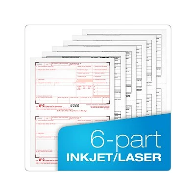 Deals 🔔 W-2 Individual Forms Adams 2022 W-2 Tax Form, White, 24/Pack (STAX6241-22) ✔️ - Image 4