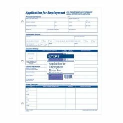 Cheap ❤️ HR Forms TOPS® Application For Employment, 2-Sided, 8-1/2 X 11", 50 Sheets/Pad, 2 Pads/Box 👍