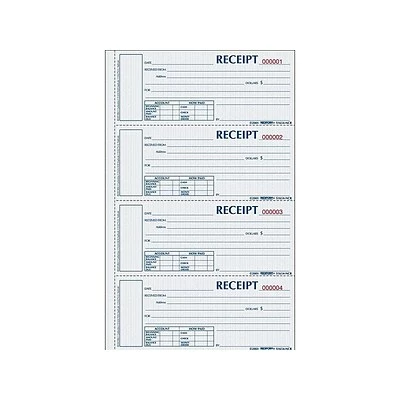 Brand new ⭐ Business Forms Rediform Money 3-Part Carbonless Receipt Book, 2.75"L X 6.88"W, 200/Pack (S1657NCL) 🔔