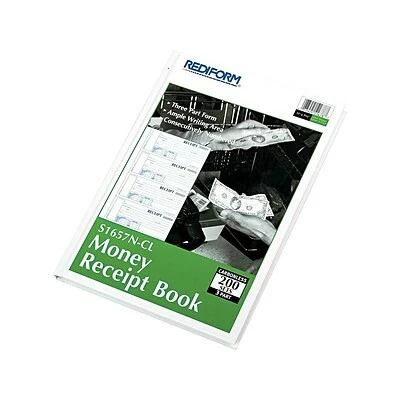 Brand new ⭐ Business Forms Rediform Money 3-Part Carbonless Receipt Book, 2.75"L X 6.88"W, 200/Pack (S1657NCL) 🔔 - Image 2