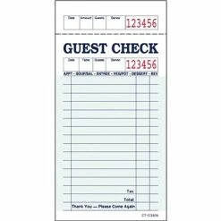 Deals 🎁 Business Forms Alliance Single Copy Guest Checks, Board, Green, 16 Line, 50 Checks Per Book, 50 Books/Ctn ✨