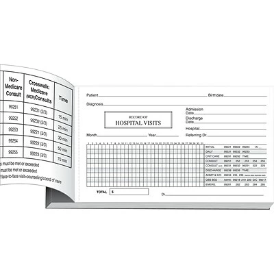 Outlet ⭐ HR & Medical Forms Medical Arts Press® Log Of Hospital Visits; Pocket-sized, 1-Part ⭐