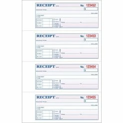 Discount 😀 Carbonless Soft-Cover Money/Receipt Books Adams Carbonless Receipt Book, 10.875" X 7.625", 3-Part, 100 Sets/Book (TC1182) 🔥